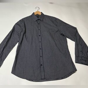 Seidensticker Germany Men's Plaid Dress Shirt 100% Cotton Size 42/16.5